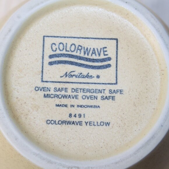 VTG NORITAKE COLORWAVE YELLOW WATER ICE PITCHER STONEWARE 56oz SPECKLED 8491 - Picture 14 of 15